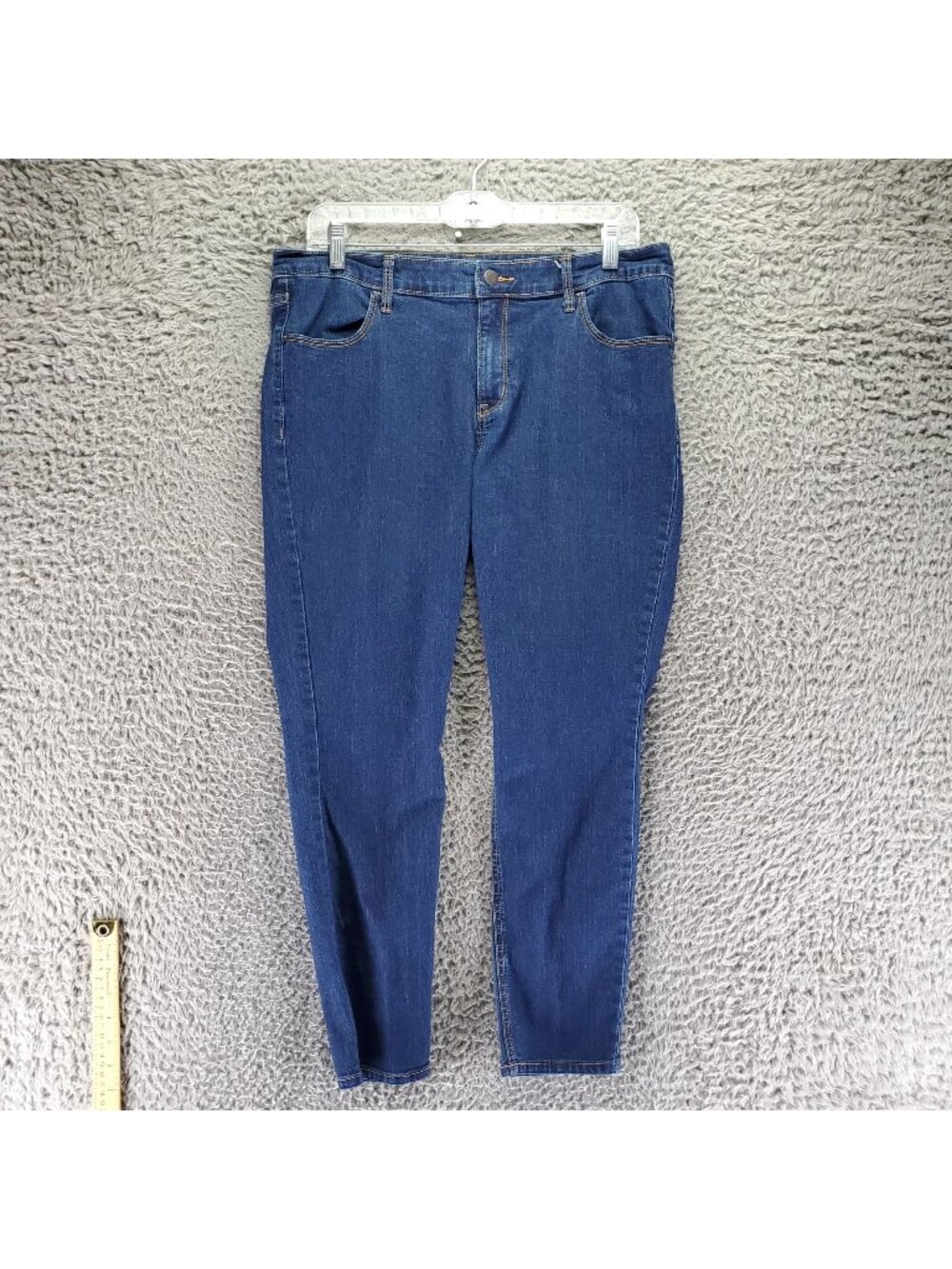 Old Navy Jeans Womens 12 Short Blue Super Skinny Stretch Denim